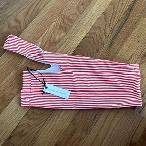 NWT Lovers + friends one shoulder bikini top